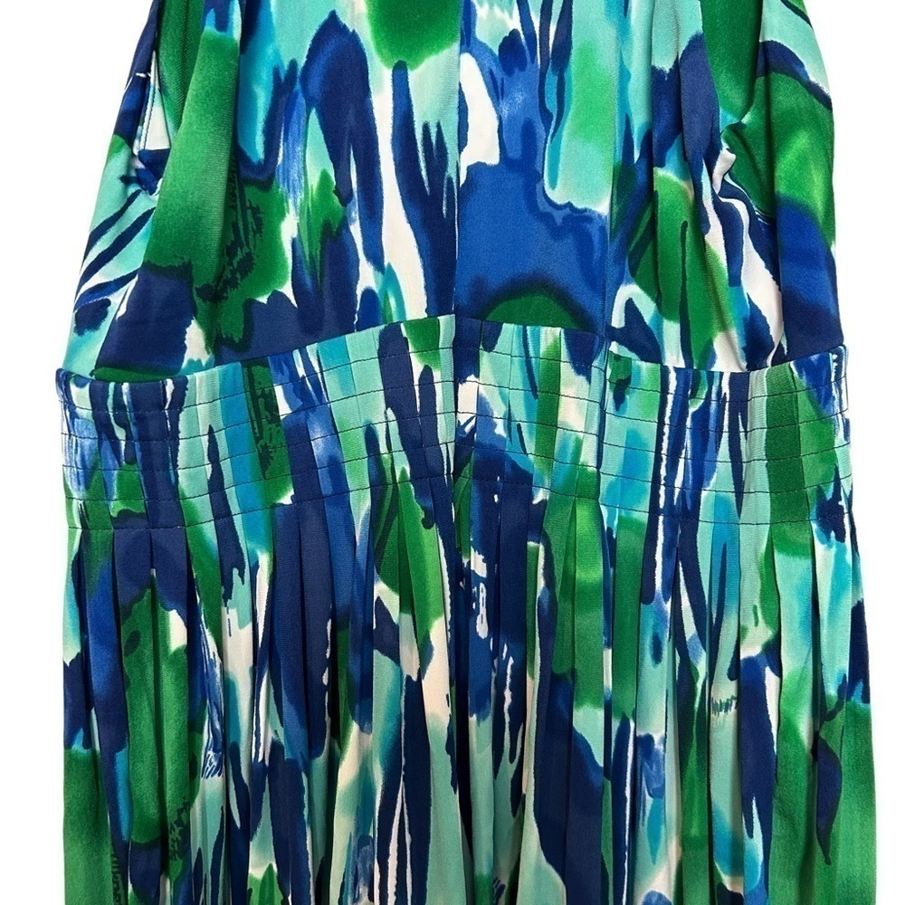 Calvin Klein Multi Colored Watercolor Look Halter Fit and Flare Dress NWT Sz. 10 - Picture 8 of 16